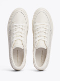 Beige TH Monogram Leather Flatform Trainers  Women