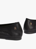 Black TH Monogram Leather Ballerinas  Women
