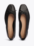 Black TH Monogram Leather Ballerinas  Women