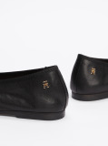 Black TH Monogram Leather Ballerinas  Women