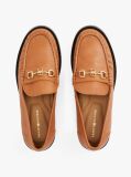 Brown Leather Horsebit Loafers  Women