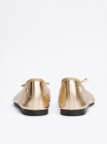 Gold Metallic Leather Ballerinas  Women