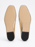Gold Metallic Leather Ballerinas  Women
