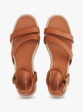 Brown Leather Platform Espadrilles  Women