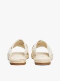 Beige Satin Espadrille Mules  Women