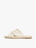 Beige Satin Espadrille Mules  Women