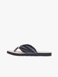 Blue Elevated Monogram Plaque Flip-Flops  Women