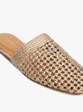 Gold Metallic Crochet Mules  Women