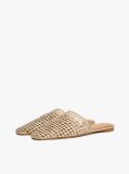 Gold Metallic Crochet Mules  Women