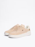 Μπεζ Sneakers Με Μεταλιζέ Πάνελ  Γυναίκες