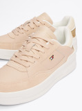 Μπεζ Sneakers Με Μεταλιζέ Πάνελ  Γυναίκες