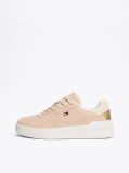 Μπεζ Sneakers Με Μεταλιζέ Πάνελ  Γυναίκες