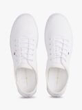 Άσπρο Sneakers Από Canvas Με Κεντητό Σημαιάκι  Γυναίκες