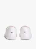 Άσπρο Sneakers Από Canvas Με Κεντητό Σημαιάκι  Γυναίκες