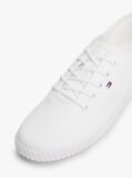 Άσπρο Sneakers Από Canvas Με Κεντητό Σημαιάκι  Γυναίκες