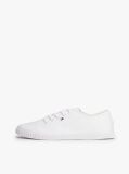 Άσπρο Sneakers Από Canvas Με Κεντητό Σημαιάκι  Γυναίκες