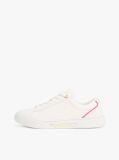 White Leather Court Trainers  Women