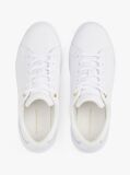 White Leather Court Trainers  Women