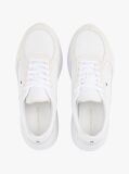 White Mixed Texture Runner Trainers  Women