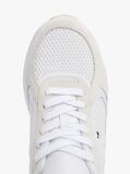 White Mixed Texture Runner Trainers  Women