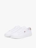 Άσπρο Sneakers Από Canvas Με Μεταλλική Λεπτομέρεια  Γυναίκες