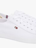 Άσπρο Sneakers Από Canvas Με Μεταλλική Λεπτομέρεια  Γυναίκες