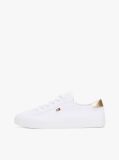 Άσπρο Sneakers Από Canvas Με Μεταλλική Λεπτομέρεια  Γυναίκες