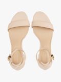 Pink TH Monogram Leather Block Heel Sandals  Women