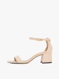 Pink TH Monogram Leather Block Heel Sandals  Women