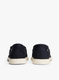Blue Enamel Flag Leather Loafers  Women