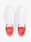 White Leather Colour Pop Court Trainers  Women