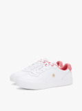 White Leather Colour Pop Court Trainers  Women