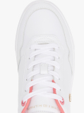 White Leather Colour Pop Court Trainers  Women