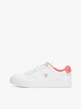 White Leather Colour Pop Court Trainers  Women
