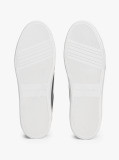 Black Leather Contrast Heel Platform Trainers  Women