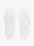 White Leather Gold-Tone Trim Court Trainers  Women