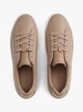 Μπεζ Δερμάτινα Sneakers Με Chunky Σόλα  Γυναίκες