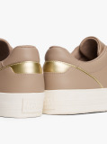 Μπεζ Δερμάτινα Sneakers Με Chunky Σόλα  Γυναίκες