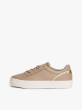 Μπεζ Δερμάτινα Sneakers Με Chunky Σόλα  Γυναίκες
