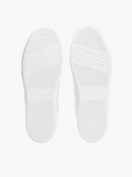 White Leather Embossed Cupsole Trainers  Women