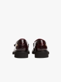 Red Lightweight Leather Tassel Loafers  Women