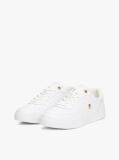 White Leather TH Monogram Court Trainers  Women