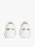 White Leather TH Monogram Court Trainers  Women
