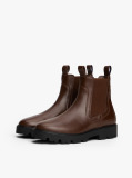 Brown Leather Chelsea Boots  Women