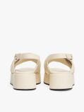 Beige TH Monogram Leather Platform Sandals  Women