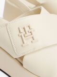 Beige TH Monogram Leather Platform Sandals  Women