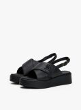 Black TH Monogram Leather Platform Sandals  Women