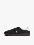 Black Heritage Shiny Leather Trainers  Women