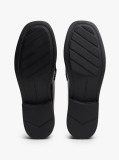 Μαύρο Δερμάτινα Loafers Με Τετράγωνη Μύτη  Γυναίκες