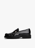 Μαύρο Δερμάτινα Loafers Με Τετράγωνη Μύτη  Γυναίκες